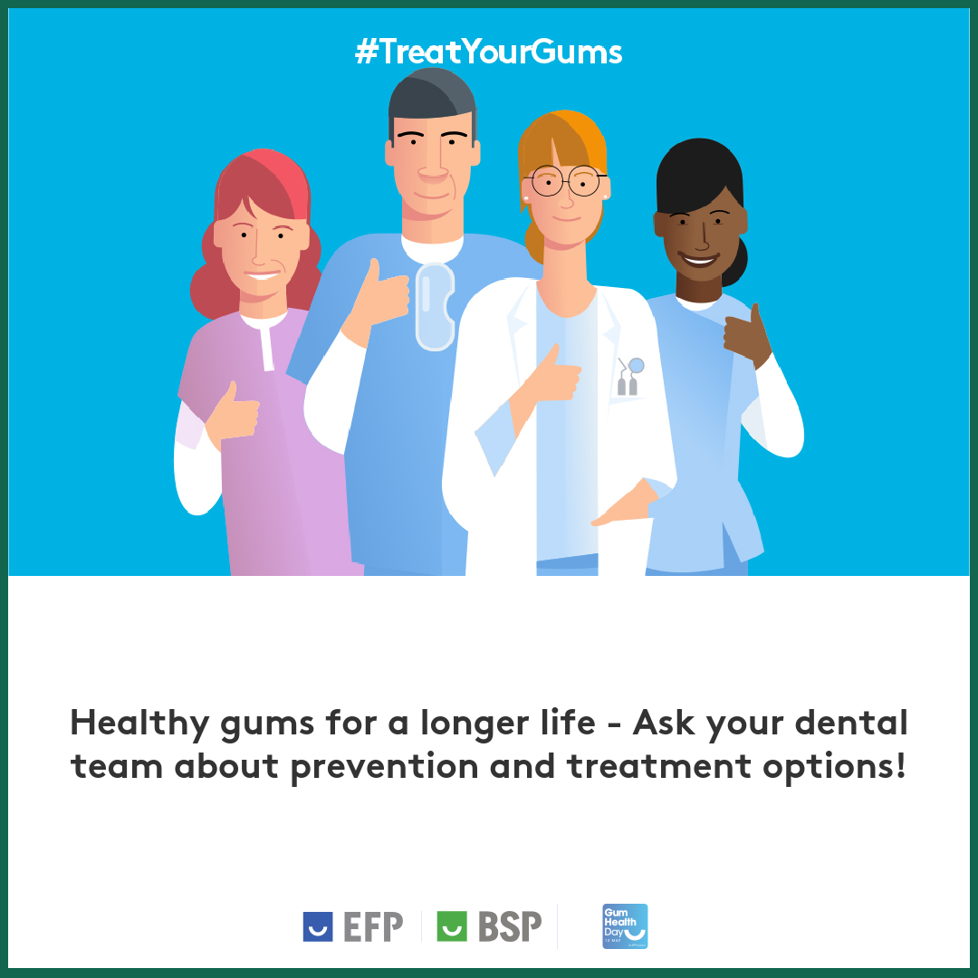 Healthy gums for a longer life - Ask your dental team about prevention and treatment options!