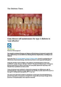 Diabetes Times: Gum disease self-maintenance...