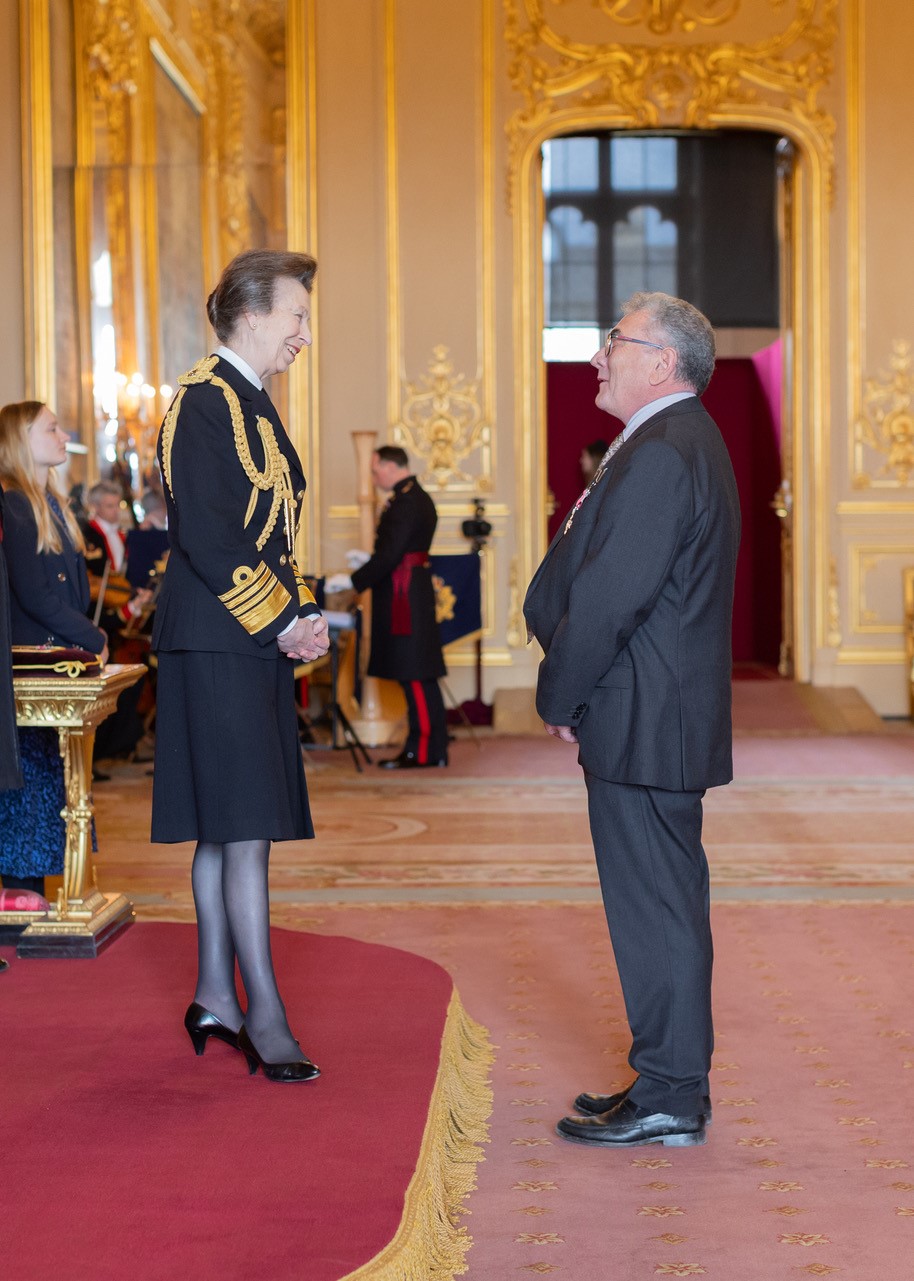 Professor Francis Hughes receives his MBE