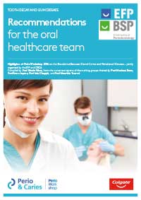 Recommendations for the oral healthcare team