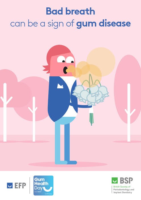 Bad breath can be a sign of gum disease
